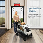 Poloma Foldable Pet Stroller For Large Or 2 Dogs Cats, Gray - GS-307Z