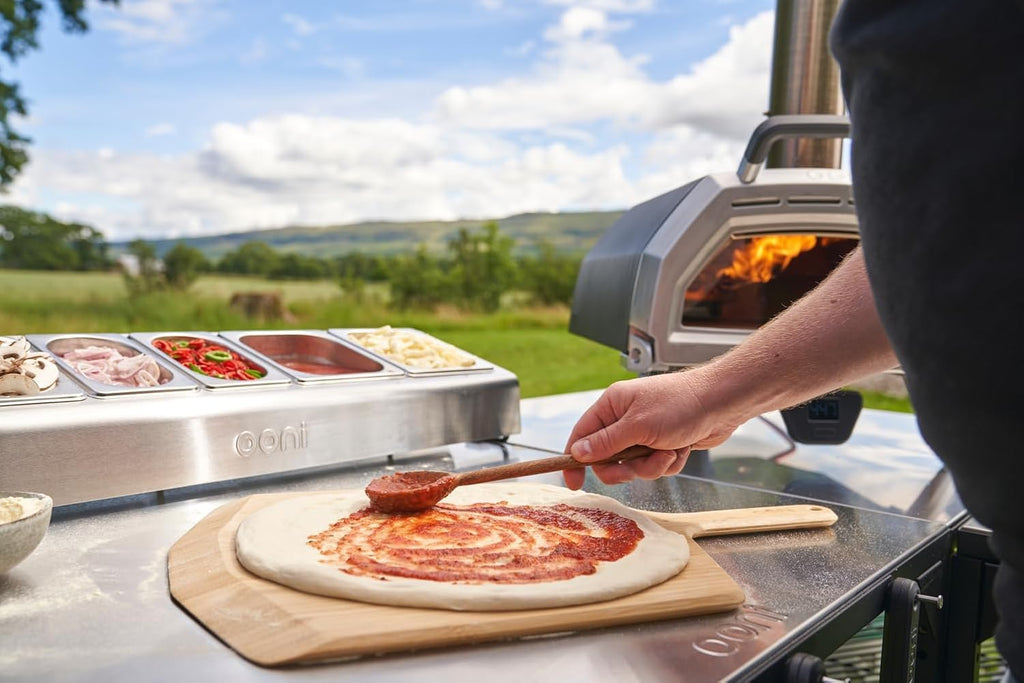 ooni Large Modular Outdoor Table - 31x31x35 Inch Stainless Steel Pizza Oven Stand