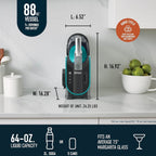 SLUSHi 88 Oz. Frozen Drink And Slushie Machine, Black - FS301