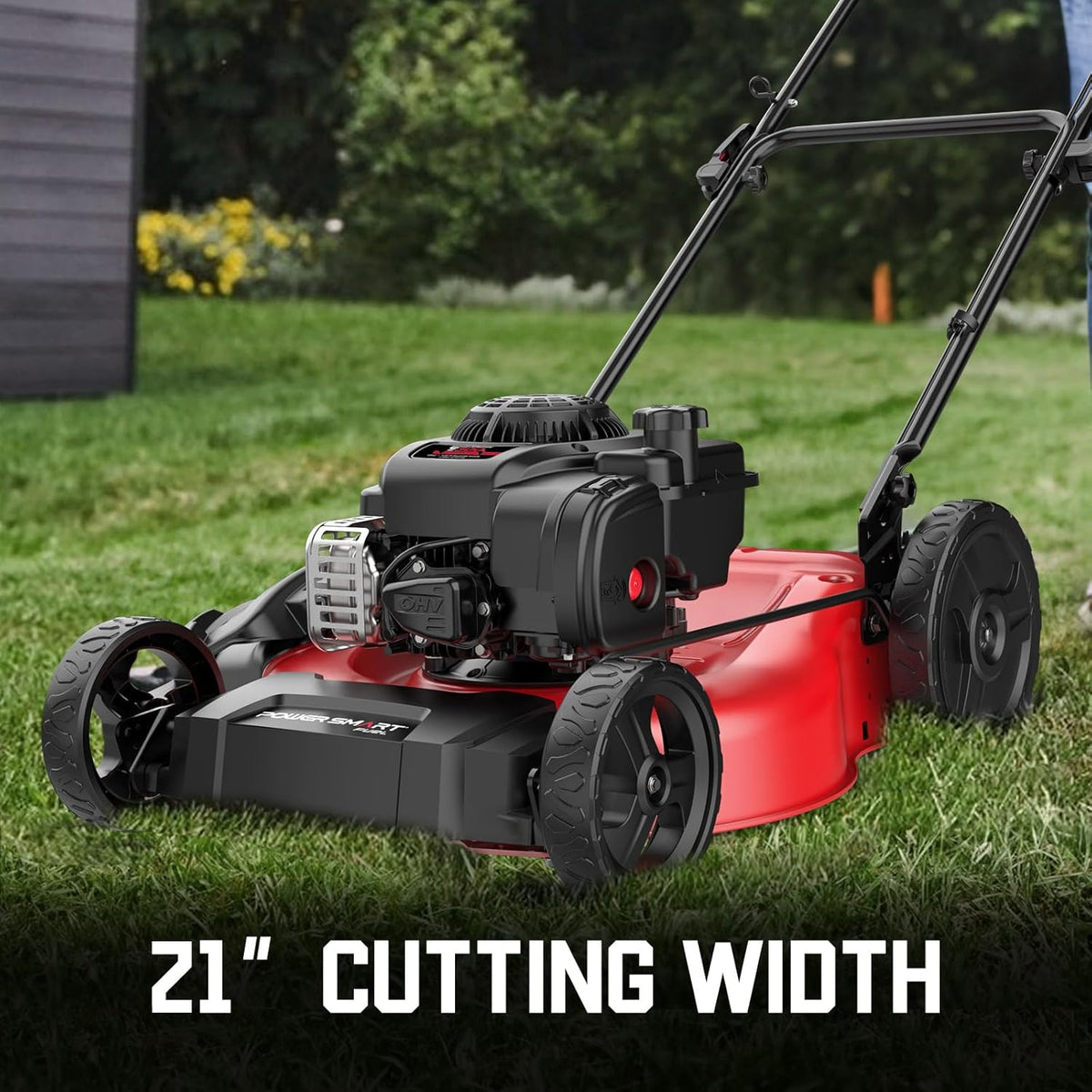 PowerSmart 21 in Gas Push Lawn Mower With 125cc Briggs And Stratton E300 Engine - 2-in-1
