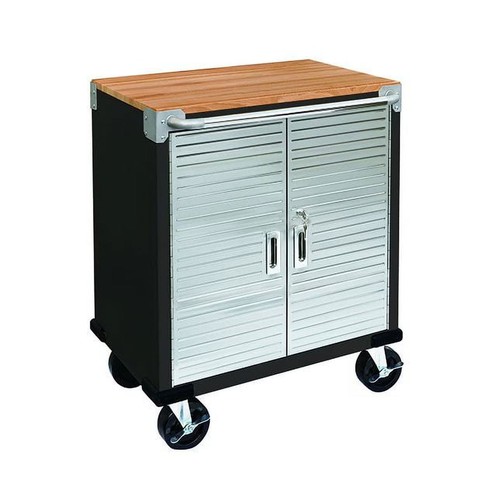 Seville Classics UltraHD 2-Door Rolling Cabinet, 28 in W x 18 in D x 34.5 in H