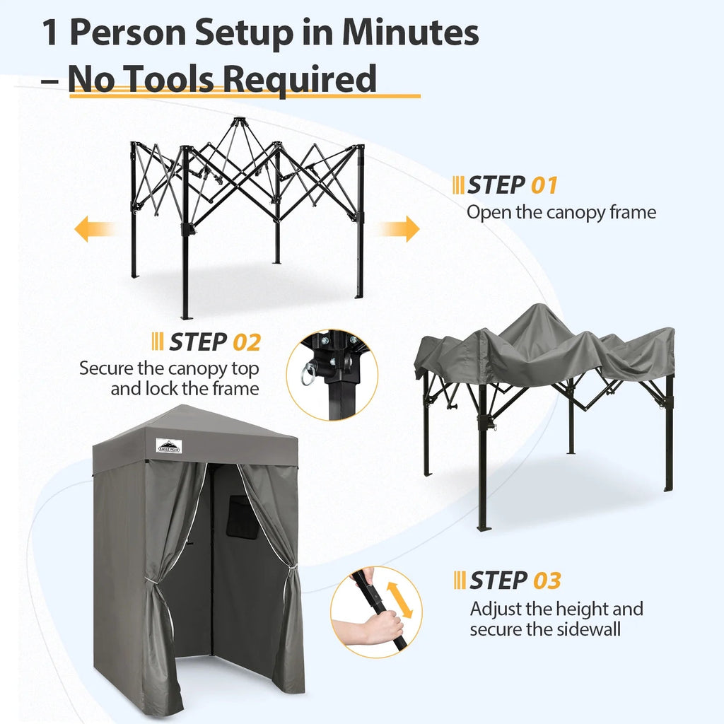 EAGLE PEAK Ultra Compact 4 ft x 4 ft Pop-Up Changing Room Canopy - Flex