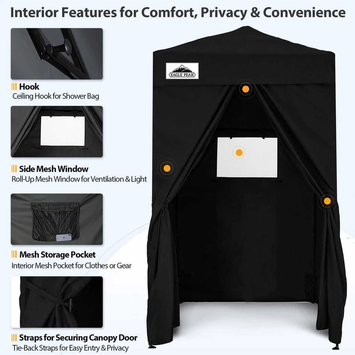 EAGLE PEAK Ultra Compact 4 ft x 4 ft Pop-Up Changing Room Canopy - Flex
