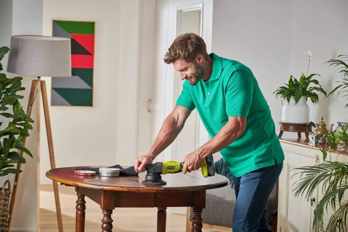 RYOBI 18 V ONE+ Cordless Eccentric Polisher With 125 mm Polishing Plate - R18P-0