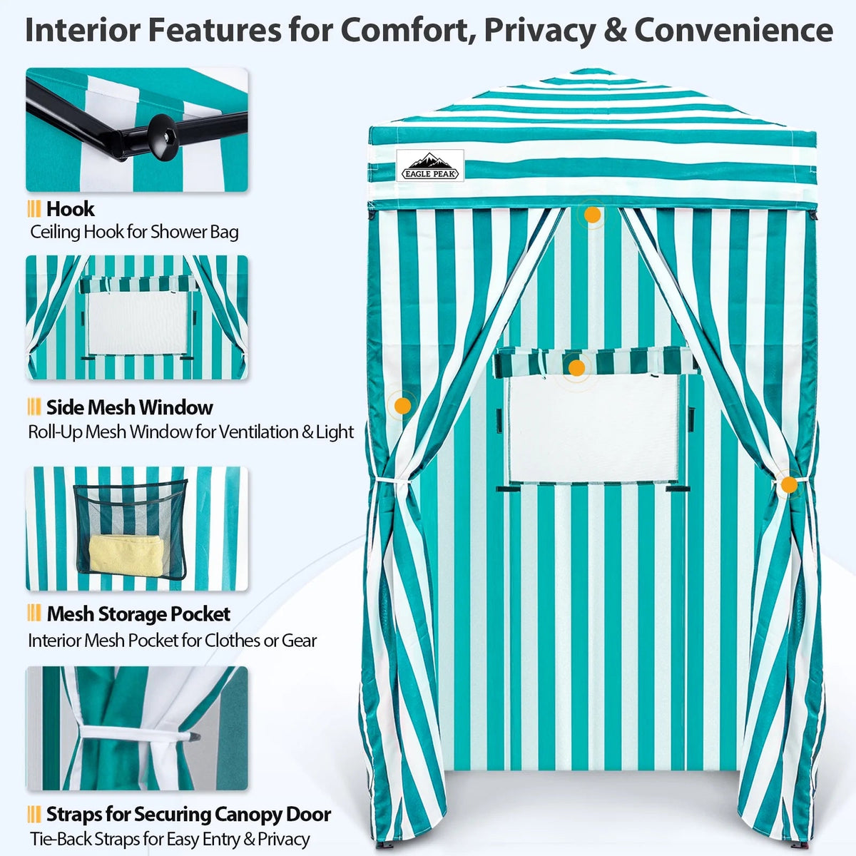 EAGLE PEAK Ultra Compact 4 ft x 4 ft Pop-Up Changing Room Canopy - Flex