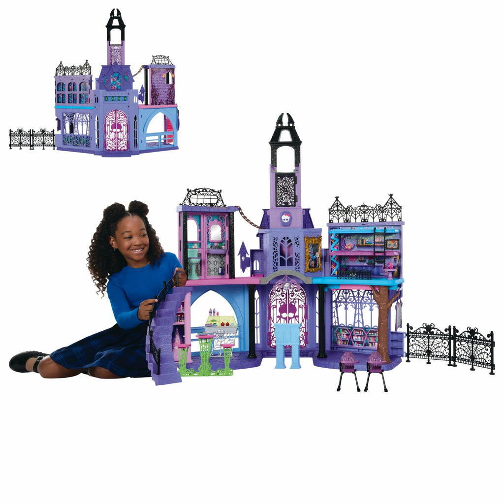 Monster High Haunted High School Doll House Playset With 35+ Accessories And 7+ Play Areas