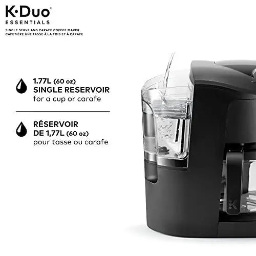 Keurig K-Duo Essentials Coffee Maker, Single Serve And 12-Cup Carafe, Black - 5000204976