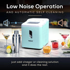 Igloo Self-Cleaning Countertop Ice Maker, 1.5 qt, 26 lbs/24 Hours, Aqua