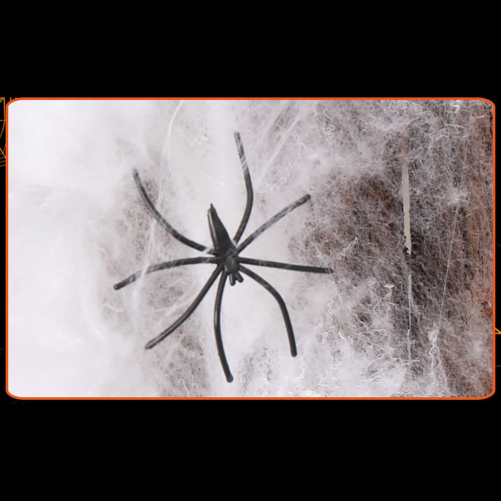 Darzheoy Spider Webs Halloween Decorations, Super Stretch Cobwebs for Halloween Indoor and Outdoor Party Supplies Halloween Decoration Venue Layout