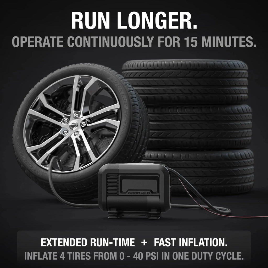 NOCO 15A 12V Portable Tire Inflator, 80 PSI - AIR15