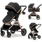 Accombe 2 In 1 Convertible Bassinet Baby Stroller For Infants And Newborns 0-36 Months