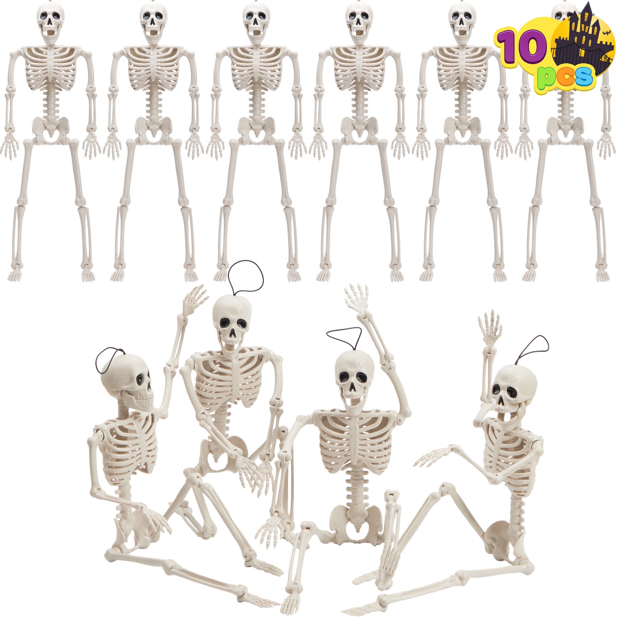 Joyfy 16" Glow in the Dark Skeleton, 5PCS Set
