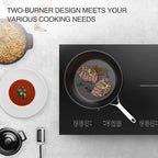VBGK Double Induction Cooktop, 24 Inch, 2 Burner, 110V, 4000W