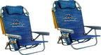 Tommy Bahama Backpack Beach Chairs, Blue, 2 Pack