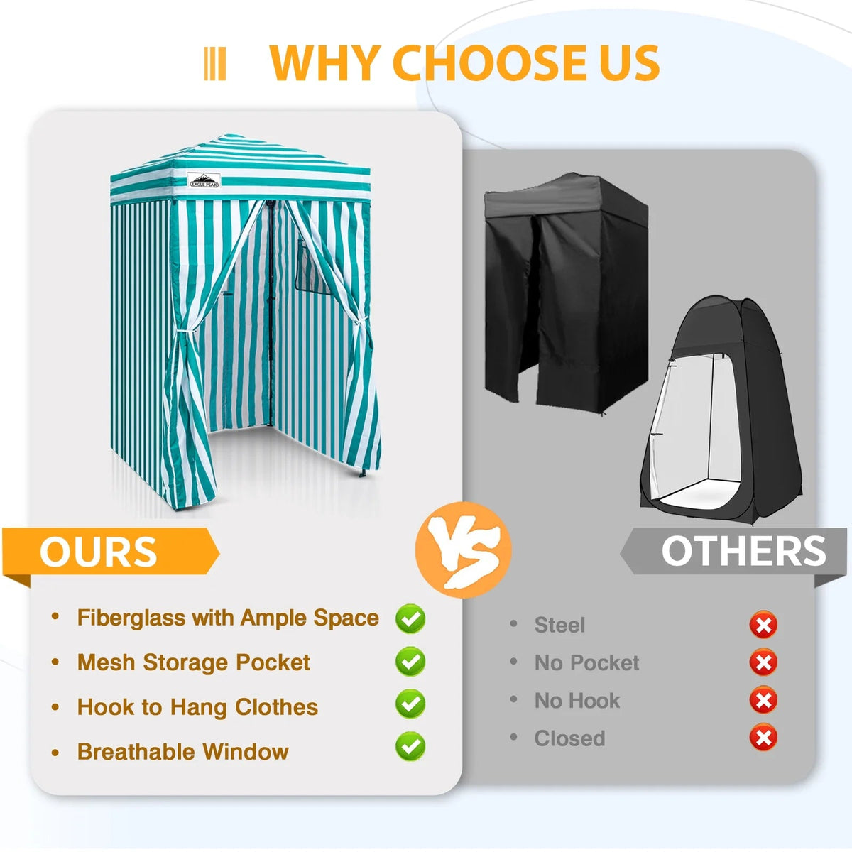 EAGLE PEAK Ultra Compact 4 ft x 4 ft Pop-Up Changing Room Canopy - Flex