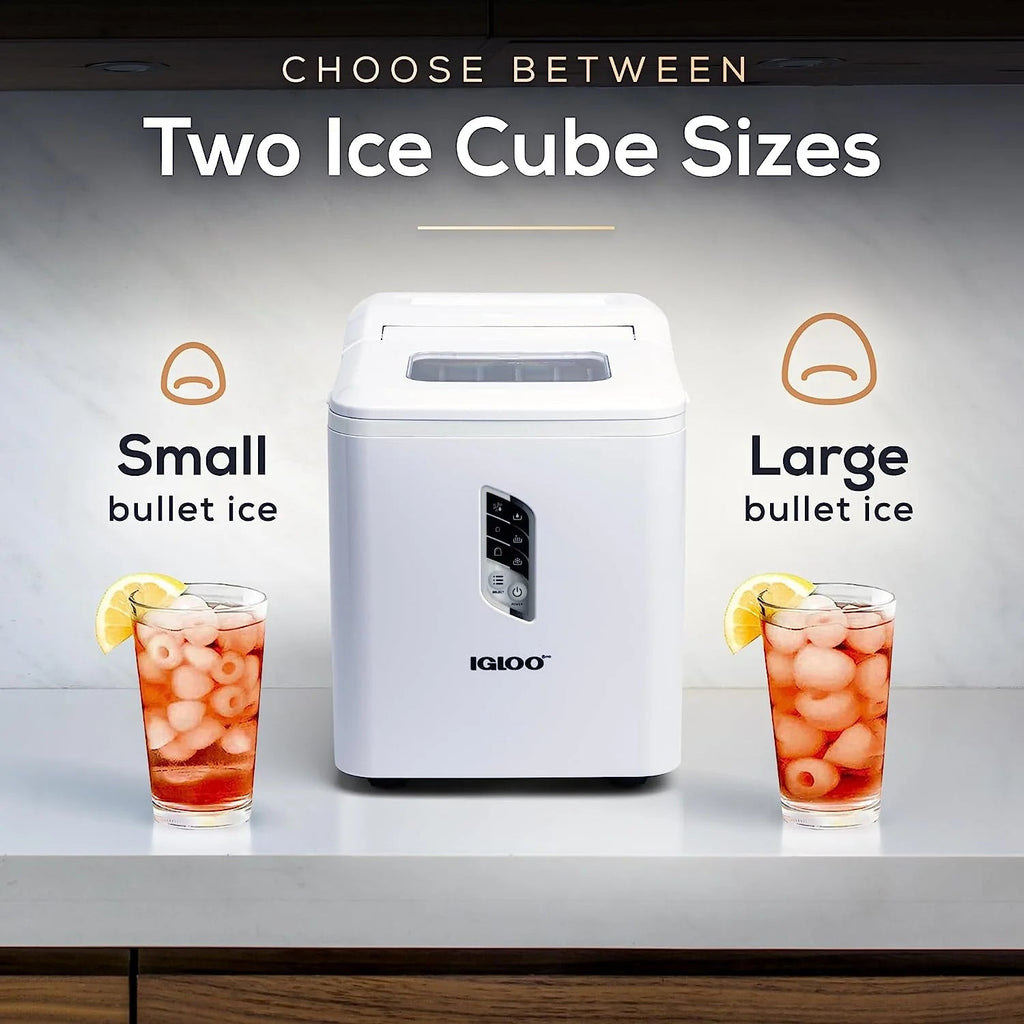 Igloo Self-Cleaning Countertop Ice Maker, 1.5 qt, 26 lbs/24 Hours, Aqua