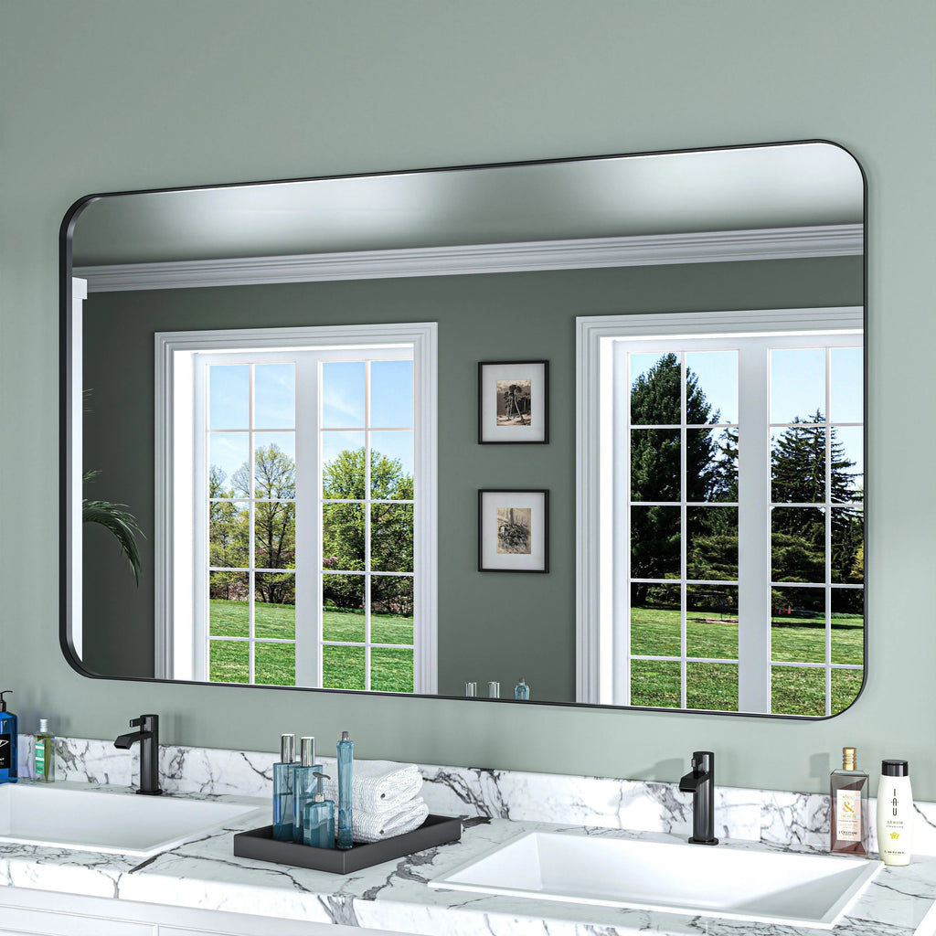 Aluminum Alloy Rounded Corner Wall Vanity Mirror