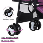 YRLLENSDAN 3-in-1 Pet Stroller With Detachable Carrier And 4 Wheels