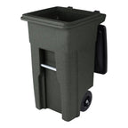 Toter 32 Gallon Green Trash Can With Quiet Wheels And Attached Lid - ANA32-55410
