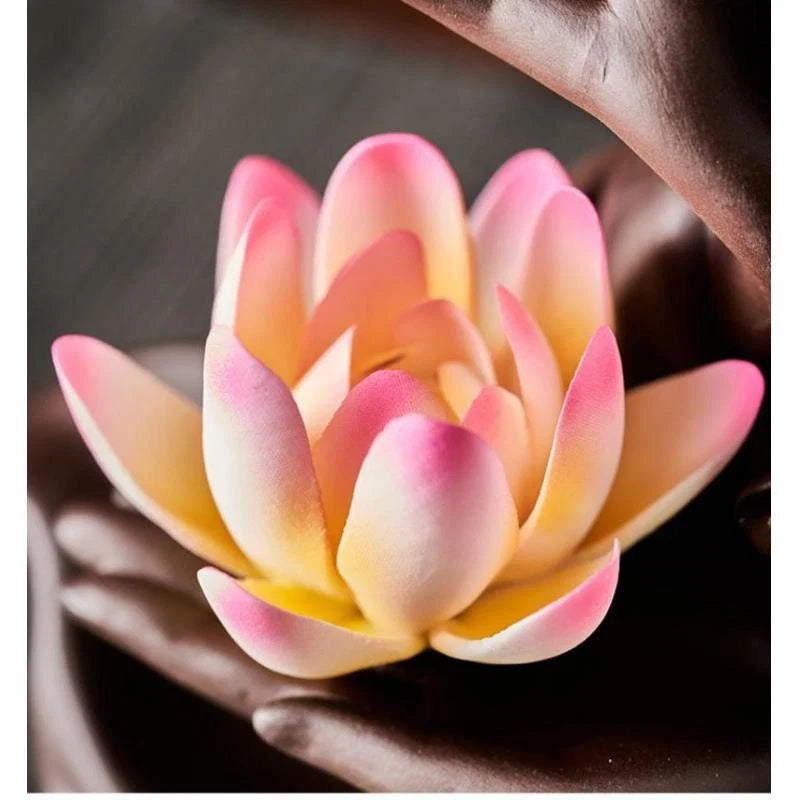 Ceramic Feng Shui Backflow Incense Burner With LED Light Ring