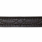 Ray Allen Premier Leather K9 Collar, Brown, English Rein Leather, Brass Hardware, 1 Inch Wide