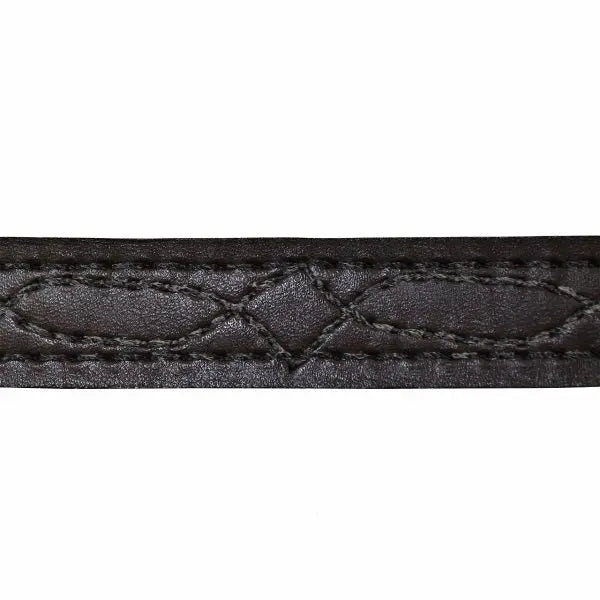 Ray Allen Premier Leather K9 Collar, Brown, English Rein Leather, Brass Hardware, 1 Inch Wide