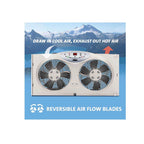 BIONAIRE Twin Reversible Airflow Window Fan With Remote Control - 8.5
