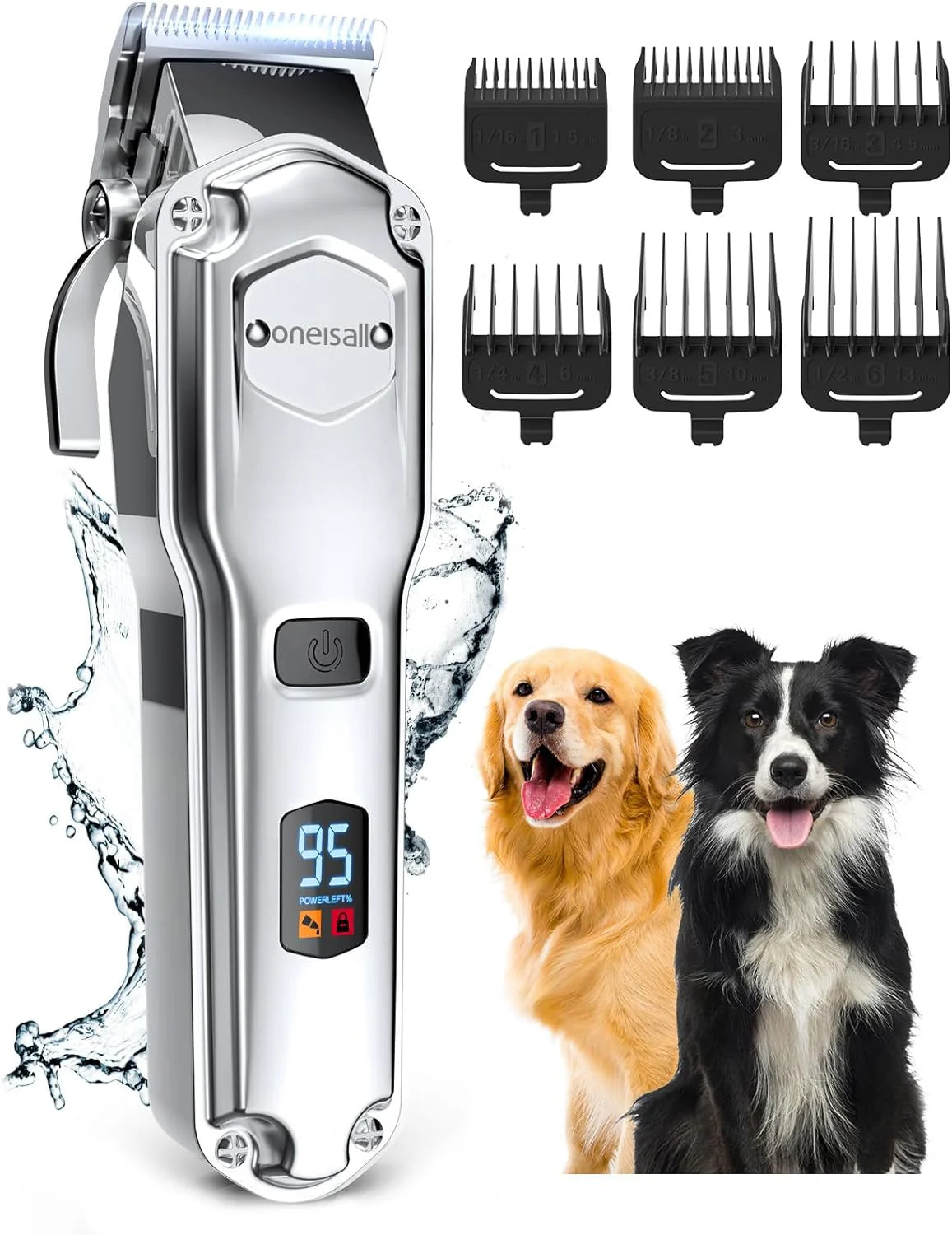 Dog Clippers for Thick Heavy Coats - Cordless Pet Grooming Trimmer