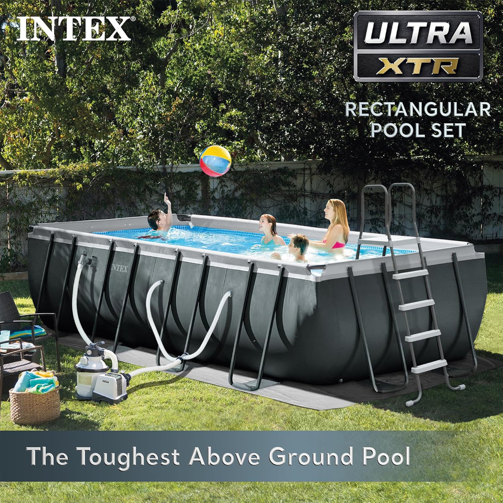 Intex Ultra XTR Rectangular Frame Above Ground Pool Set, 18' x 9' x 52"