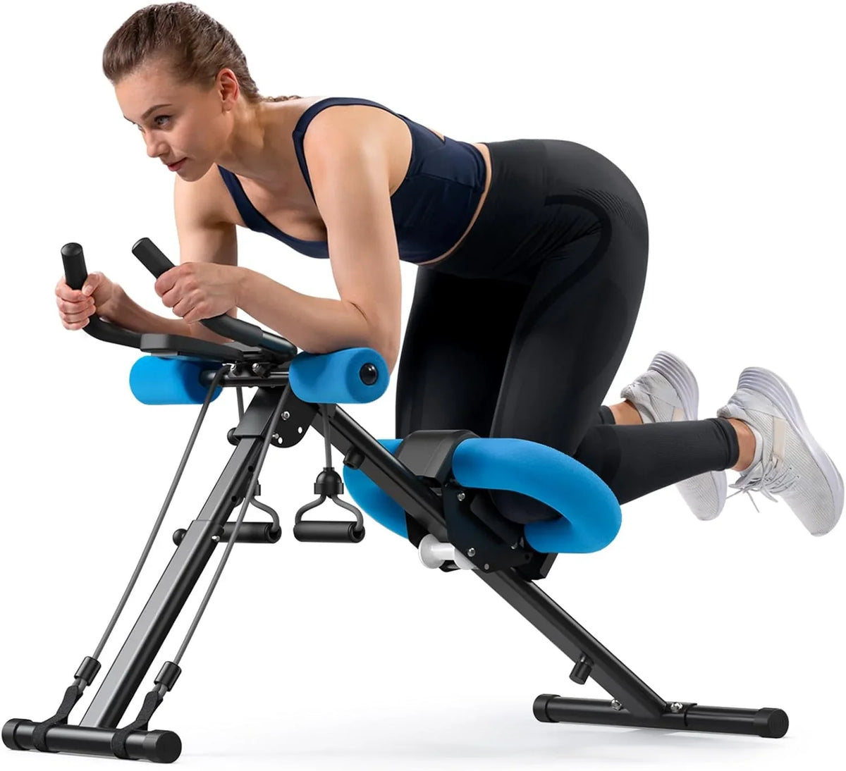 MERACH Adjustable Foldable Ab Trainer With Knee Protection, Pink - MR-2314