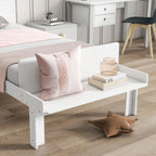 White Twin Bed With Footboard Bench