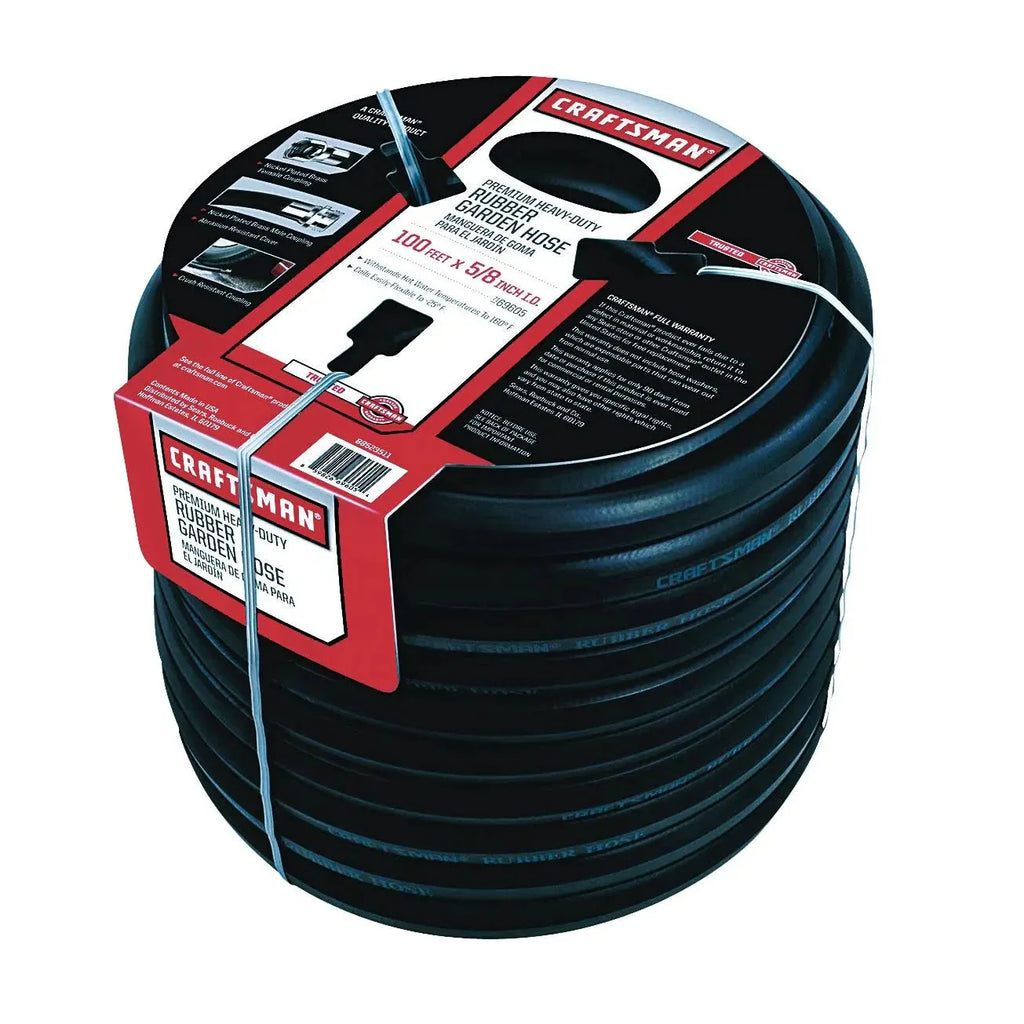Craftsman Premium Rubber Garden Hose, 100ft x 5/8 inch