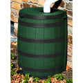 Good Ideas 50 Gallon Green Darkened Rib Rain Barrel - Rain Wizard