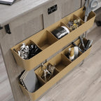 Craft Cart Rolling Sewing Storage Cabinet With Expandable Top - Mystic Oak