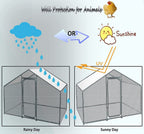 Phonjoroo Metal Chicken Coop With Run Cover, 10 ft L x 6.6 ft W x 6.6 ft H (79.2 in H x 79.2 in W x 120 in D)