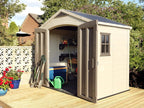 Keter Resin Outdoor Storage Shed, Taupe, 8 x 11 Foot - Factor