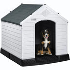 LEMBERI Weatherproof Plastic Dog House - Indoor/Outdoor Use