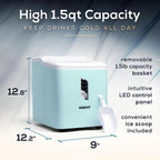 Igloo Self-Cleaning Countertop Ice Maker, 1.5 qt, 26 lbs/24 Hours, Aqua