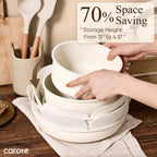 Carote 21 Pcs Nonstick Cookware Set With Detachable Handles, Oven/Dishwasher Safe