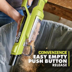 Ryobi 18V ONE+ Cordless Hand Vacuum With Powered Brush, Black Green - PCL700B