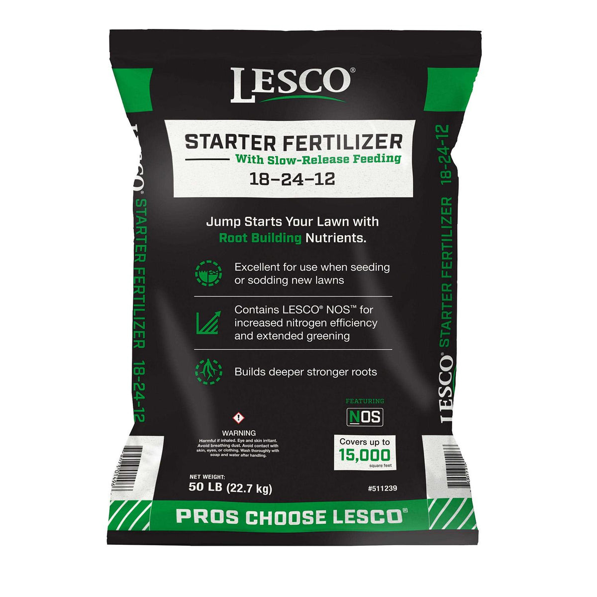 Lesco Lawn Starter Fertilizer 18-24-12 Covers Up To 15000 Sq Ft - 2759159