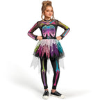 Joyfy Skeleton Tutu Dress for Girls, Skeleton Costume for Kids Halloween Dress Up Party Role Playing Cosplay