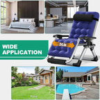 NAIZEA Zero Gravity Lawn Recliner Chairs, 2 Pack, Black