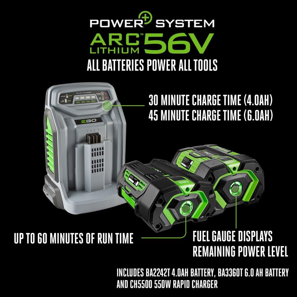 EGO POWER+ 21in Self-Propelled Cordless Lawn Mower With 56V 6.0Ah And 4.0Ah Batteries - LM2123SP-2