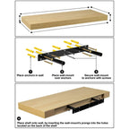 24 Inch Extra Long Floating Wall Shelf Set, 2 Count