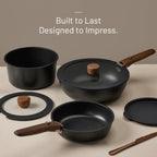 Carote 21 Pcs Nonstick Cookware Set With Detachable Handles, Oven/Dishwasher Safe