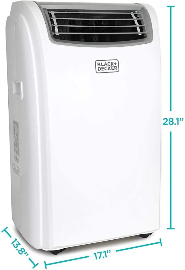 BLACK+DECKER Portable Air Conditioner With Heat, 14,000 BTU, White