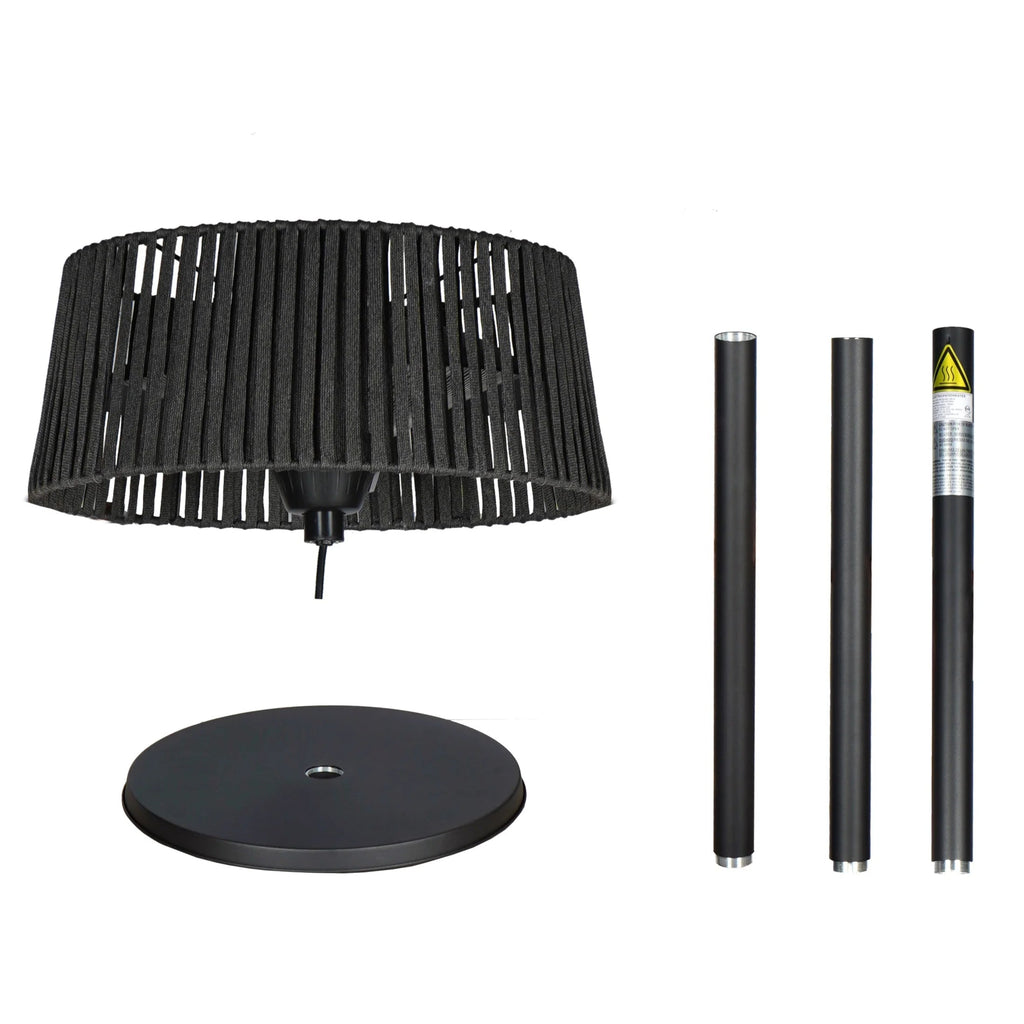 Better Homes & Gardens Electric Outdoor Patio Heater - Black Floor Lamp