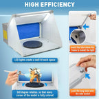 Autolock Spray Booth Kit With 3 LED Lights And 6 Feet Exhaust Hose - xwq