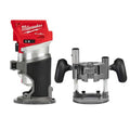 Milwaukee M18 Fuel 18V Lithium-Ion Brushless Cordless Compact Router With Plunge Base - 48-10-5601